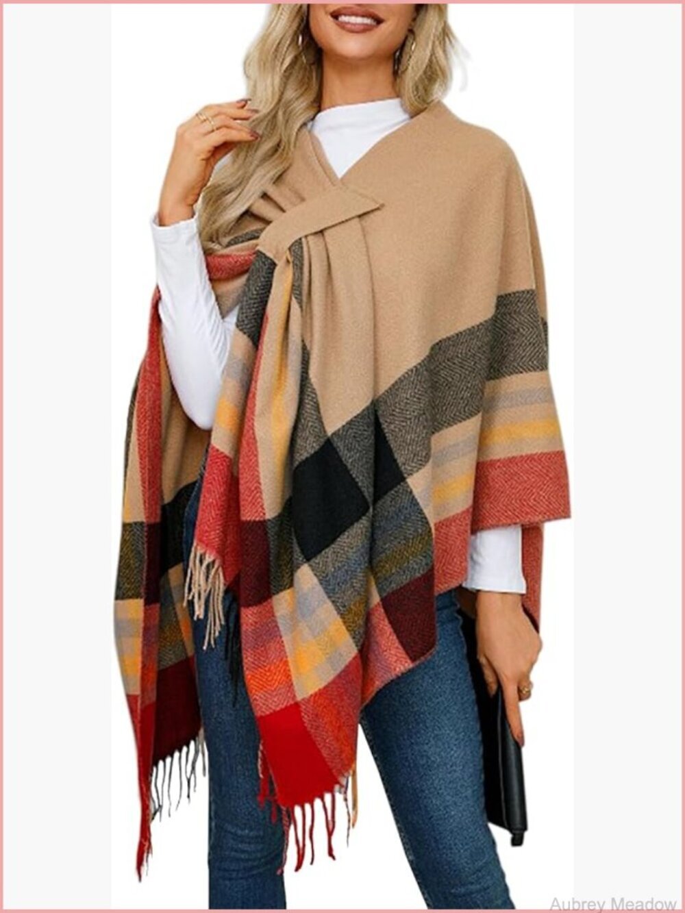 Elegant Shawl Wrap, Soft Open Front Poncho Cape, Reversible Cardigan